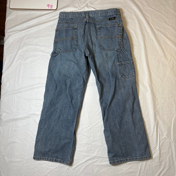 Wrangler WRG‎ Hero Originals Boys Jeans Blue Denim Carpenter Pants Size 12 Husky - Picture 5 of 9